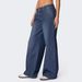 European And American Cross-border Blue Women's Jeans, Washed Casual Loose Wide-leg Long Striped Straight Pants,_ecoleips.com