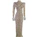 Evening Ball Gown Multi Colored Crystal Pearl Tassel Zipper Long Sleeved Fashionable Dress Hot Selling Item on Amazon in Europe And America_ecoleips.com