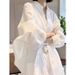 White Breathable Cotton And Linen Sunscreen Long-sleeved Shirt Women's Summer Thin Lazy Style Loose And Thin Casual Versatile Top_ecoleips.com