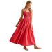 Vintage Plaid A-Line Sundress For Women - Slimming Tie-Waist Summer Dress With Adjustable Straps_ecoleips.com