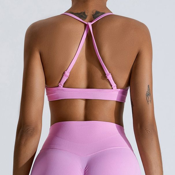 Women's Clothing New Beautiful Back Sling Fitness Clothes Women Seamless Quick Drying Outdoor Sports Underwear Tight Yoga Vest_ecoleips.com