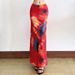 2025 Summer New Women's Artistic Strapless Color-Block Printed High-Waisted Floor-Length Skirt Set_ecoleips.com