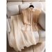 Women's Clothing High End Temperament New Commuting Casual Style Apricot Shirt Apricot Skirt One Piece Suit For Women_ecoleips.com