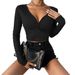 Voya Hot Selling Women's Clothing V-neck Long Sleeved T-shirt For Spring And Summer, Niche, Minimalist Design, Slim Fit Top For Women_ecoleips.com