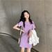 Summer Korean Style mid Length Dress for Women Solid Color One Piece Foreign Trade Clothing New 2026_ecoleips.com