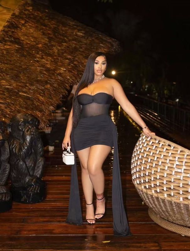 Women's Clothing Pure Tempting Low Cut Dress For Women With Sheer Mesh Panels Sexy Slim Fit For Formal & Casual For Women_ecoleips.com