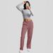 Aria Basics 2025 New Women's Cross-Border Pants For Autumn Winter, European And American Style Solid Color Elastic Waist Corduroy_ecoleips.com