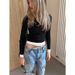 A Versatile Base Layer For Autumn And Winter, A Slim And Slimming Design For Women In Autumn, A Round-Neck Long-Sleeved_ecoleips.com