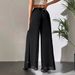 Women's Clothing Casual Chiffon Wide Leg Pants Loose Long Trousers For Women_ecoleips.com