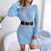 Ins Style Real Shot Autumn Winter Fashion Hollow Out Off-Shoulder Long Sleeve Pullover Sweater Dress Hot-Selling_ecoleips.com