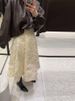 Vintage Tassels A-lined Long Skirt Women Elegant Chic Loose Waist-cinching Skirts Lady New Winter Classic Versatile Street Party_ecoleips.com