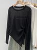 Early Spring Sheer Green Sun-protective Knitted Cardigan For Women, With An Irregular Design, Unique And Beautiful Base_ecoleips.com