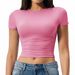 Women's Clothing Women's Quick Drying Fitness Top Versatile Tight Fitting Yoga Wear Sports T-Shirt Short Sleeve For Running Pilates_ecoleips.com