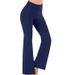 Women's High Waist Wide Leg Pants - Stretchy Yoga Lounge Pants For Work, Casual & Travel - Soft Breathable Fabric With Pockets_ecoleips.com