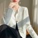 Silk Satin 2026 Spring-summer Women's New Round-neck Elegant Fashion Buttoned Solid Color Jacquard Blazer Jacket_ecoleips.com