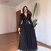 Women's Elegant Maxi Dress Long Sleeved Waist Cinching Spring Style Temperament European American Fashion Muslim Clothing_ecoleips.com