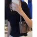 2026 New Black V-neck Short-sleeved Polo Shirt Women's Summer Slim-fitting And Thin Shoulder T-shirt High-end Half-sleeved Top_ecoleips.com