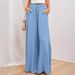 Suitable For All Seasons New Women's Wide-Leg Elastic Waistband High-Waisted Long Skirt Pants For Women Autumn Winter_ecoleips.com