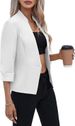 ng2510292 European And American Cross-border Summer Women's Solid Color Three-quarter Sleeve Lightweight Slim-fit Stand-up Collar_ecoleips.com