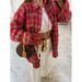Laid-Back Spring Style: A Versatile Plaid Shirt With Turned-Down Collar For Work And Casual Wear_ecoleips.com
