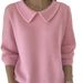 Women's Casual V-Neck Long Sleeve Top – Loose Fit, Solid Color, Lapel Design (S-4XL, Multiple Colors)_ecoleips.com