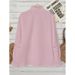 Women's Clothing Long Sleeved Shirt Loose Fit, Women’s Long-Sleeve Blouse – Oversized Lapel Collar, Solid Color, Versatile & Elegant_ecoleips.com