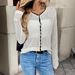 2025 European American Cross-border Women's Summer Thin Knit Sweater With A Gentle Temperament And Hollow-out Design_ecoleips.com