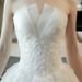 Elegant White Strapless Wedding Dress High End Bridal Gown with Train for Going out Or Traveling_ecoleips.com