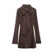 Women's Clothing Women's European American Style Silk Scarf V Neck Long Sleeve Short Dress Early Spring For Formal & Casual_ecoleips.com