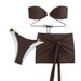 Women's Clothing Three Piece Sexy Bikini Women's Tube Top New Backless Lace Up_ecoleips.com