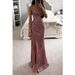 Cross-Border Women's Fashion Sexy European And American Hot-Selling Long Banquet Evening Dress_ecoleips.com