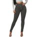 Women's Clothing High Waist Hip Lift Slim Fit Button New Elastic Tights Jeans _ecoleips.com