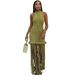 Women's Fashion Halter Neck Backless Dress Tassel Design Solid Color New Style Spring New_ecoleips.com