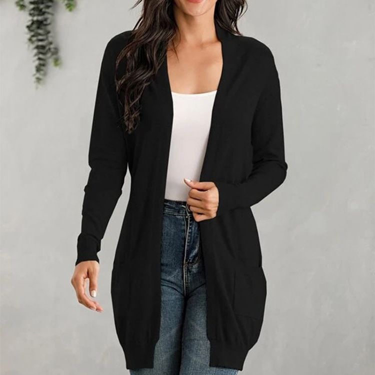 Women's Long Sleeved Knitted Cardigan Sweater European American Style Clothing New Arrival For Women_ecoleips.com
