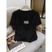 Women's Classic Crewneck T-Shirt – Structured Shoulder, 100% Cotton, Striped & Solid Colors, Essential Basic Tee_ecoleips.com