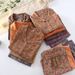 Spring And Autumn Cotton Yarn-dyed Double-layer Yarn Jacquard Women's Pajamas Lapel Long-sleeved Trousers Loungewear 2 Piece Set_ecoleips.com