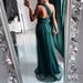 Women's Clothing Ins Long Skirt Solid Color Suspender Dress Evening Dress Backless_ecoleips.com