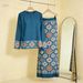 Elegant Two-Piece Maxi Dress Set – 3D Floral Print, Poly-Spandex Blend, High-Low Hemline, Round Neck (S-3XL, 5 Color Options)_ecoleips.com
