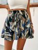 Women's Elegant Slim Waist Abstract Print High Waist Loose Shorts Skirts Pants Spring Summer Trendy Fashion_ecoleips.com