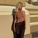 New 2025 Women's Slim Fit Patchwork Dress round Neck Sleeveless Elegant Hollow out Design for European And American Export_ecoleips.com
