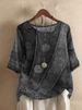European And American Cross-Border Wish Foreign Trade Women's Fashion Loose Digital Print Casual Top 9185_ecoleips.com