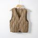 Pinghu Liner Lightweight Down New V-Neck Slimming Inner Layer Short Vest Trendy_ecoleips.com