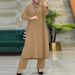 2025 Muslim Two-piece Suit Women Solid Color Spring Autumn Sleeve Cardigan Shirt Long Pants Set_ecoleips.com