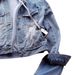 Women's Denim Jacket With Hood Oversized Casual Coat Long Sleeve Spring/Fall Outerwear Comfortable Stretch Fit For Students Work ( Light/Deep Blue)_ecoleips.com