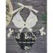 Trendy Floral Bikini Set - Adjustable Tie-Detail High Waist Swimwear For Women, Comfortable Polyester Fabric (White, Xs-Xl)_ecoleips.com