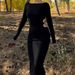 New Arrival Fashion Women Autumn Dress Sexy Hollow Out Round Neck Long Sleeve Elegant Cocktail Dress For Female_ecoleips.com