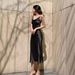 French Acetate Silk Satin Swing Collar Suspender With Summer Drape, Waist Bag And Hip Skirt, Socialite Fish Tail Long_ecoleips.com