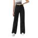 Black Rhinestone Design Straight Leg Jeans for Women Casual Slimming Versatile Autumn Winter Hot Item_ecoleips.com