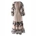 Women's Clothing Middle Eastern Robe Women's Striped Long Skirt Fashion With Belt Dress_ecoleips.com
