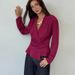 Women's French-Inspired Crinkle Chiffon Blouse Long Sleeve Waist Tie Elegant Flowy Top for Casual Elegant Office_ecoleips.com